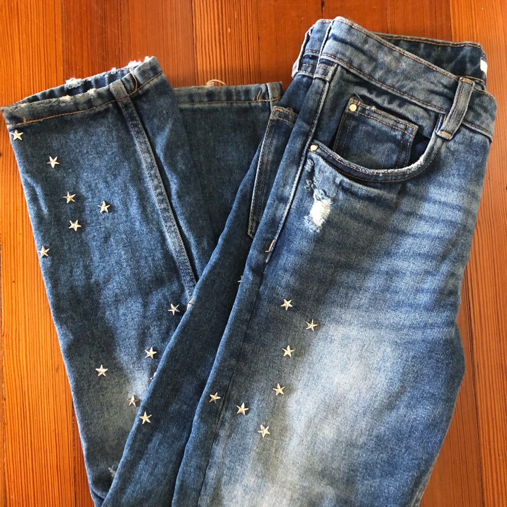 Zara Star-Studded Mom Jeans